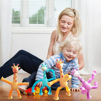 🎅2024 Christmas Gift--Telescopic Suction Cup Giraffe Toy