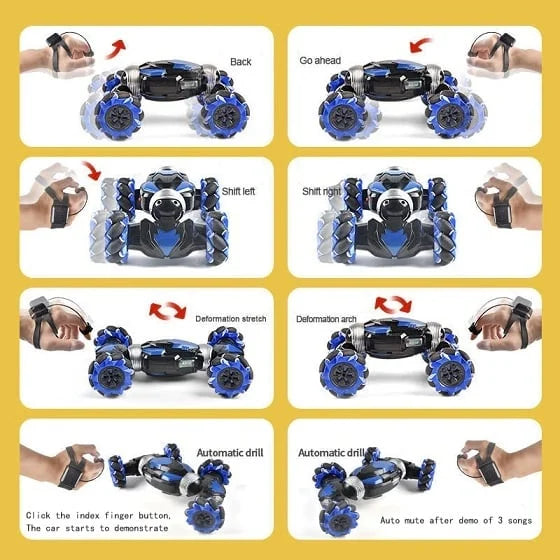 🎉HOT SALE 45% OFF🎁Gesture Sensing RC Stunt Car With Light & Music