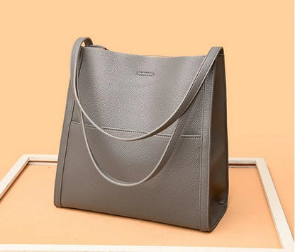 🔥Summer sale🎁⏰Solid color simple genuine leather shoulder bag