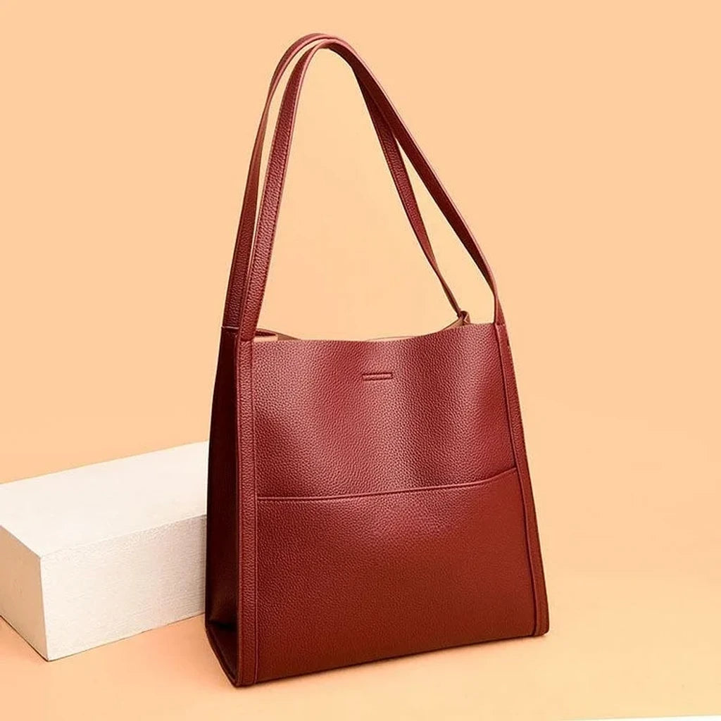 🔥Summer sale🎁⏰Solid color simple genuine leather shoulder bag