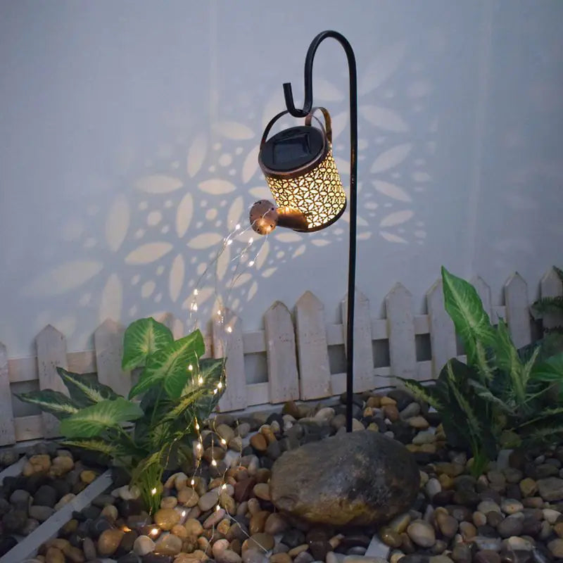 HOT SALE 45% OFF🔥Solar LED Light Watering Can Garden Lamp