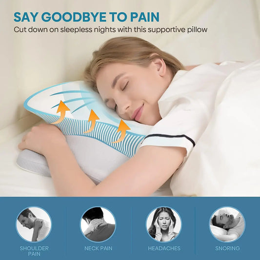 Ultra Pain Relief Cooling Cervical Pillow - Adjustable Memory Foam