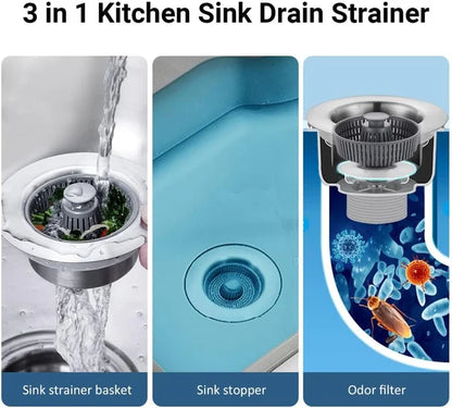 3-in-1 Stainless Steel Sink Aid