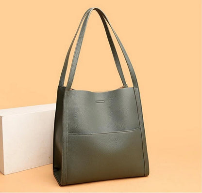 🔥Summer sale🎁⏰Solid color simple genuine leather shoulder bag