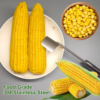 HOT SALE 45% OFF🔥2024 NEW Long Handle Stainless Steel Corn Stripping Tool