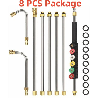 4000 PSI Telescoping High Pressure Washer Wand Set for Gutter & Roof Drainage & Walls Cleaning