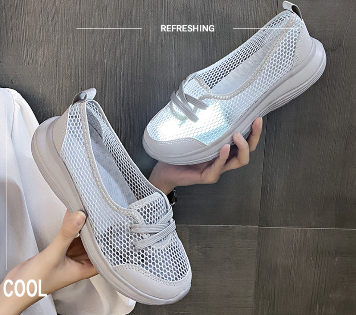 2023 New-in🔥Women's Summer Walking Shoes, Breathable Arch Support Insole Slip-on Shoes